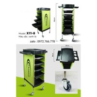 XE ĐẨY DỤNG CỤ LÀM TÓC CHÂN INOX 5 TẦNG