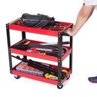 Xe đẩy đựng đồ nghề sửa xe 3 tầng cao cấp có tay cầm