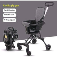 XE ĐẨY GẤP GỌN Du Lịch 2 Chiều Có Đệm Lót Điều Hòa CHO BÉ VBABY