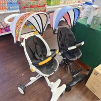 Xe Đẩy Gấp Gọn M8 - NGẢ SÂU 360-2 Chiều 3 Tư Thế Hàng Kèm Đệm Và Mái Che