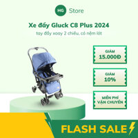 Xe đẩy Gluck C8 Plus 2024 - tay đẩy xoay 2 chiều, có nệm lót