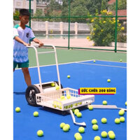 Xe đẩy gom bóng Tennis trên sân