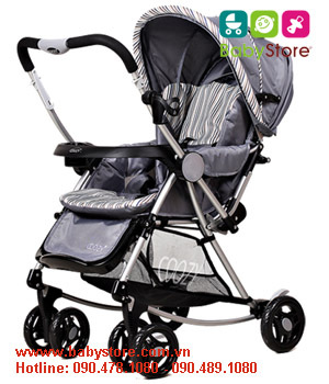 Xe đẩy hai chiều COOZY ARIEL 126 - màu xám/ hồng