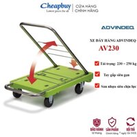Xe đẩy hàng 4 bánh gấp gọn ADVINDEQ AV230, bánh cao su êm ái, xe kéo hàng gấp gọn siêu thị đa năng giá rẻ [BH 12 THÁNG]