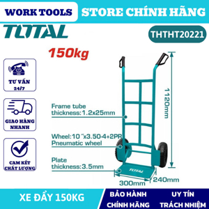 Xe đẩy hàng bằng tay Total THTHT20221
