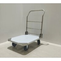 Xe đẩy hàng gấp gọn 300kg inox 304, kích thước 80x50 cm, xe đẩy hàng 4 bánh, xe kéo hàng gấp gọn