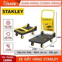 Xe đẩy hàng gấp gọn 4 bánh STANLEY SXWTC-PC508 tải trọng 150kg, tức thời 160kg, bánh xe bọc cao su - chính hãng - xsafe