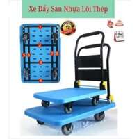 Xe Đẩy Hàng Gấp Gọn Sàn Nhựa Gia Cố Thép Tải Trọng Lớn XDT03 ️🥇FREESHIP️🥇 Xe Kéo Hàng Sàn Nhựa Khung Sắt