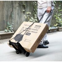 Xe đẩy hàng gấp gọn, xe kéo hàng kèm dây buộc, Xe kéo hành lý gấp gọn đi chợ mini