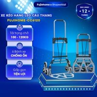Xe đẩy hàng leo cầu thang 6 bánh Nhập Khẩu Fujihome, xe kéo lên xuống bậc thang gấp gọn Stair Climbing Trolley