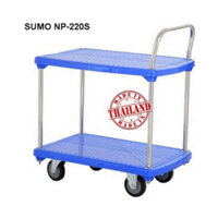 Xe đẩy hàng sàn nhựa 2 tầng Sumo Thái Lan NP-220S