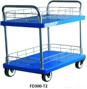Xe đẩy hàng sàn nhựa hai tầng Feida FD300-T2 (FD-300T2) - 300 Kg