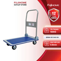 Xe đẩy hàng sàn thép 4 bánh FUJIHOME SH150, tải trọng 100kg -xuất xứ chính hãng - Bảo hành 12 tháng