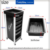 Xe Đẩy Hóa Chất, Tủ Đẩy Hóa Chất 5 Tầng Chuyên Nghiệp Cho Salon Tóc Barbershop Hair Dressing Trolley - SS1200