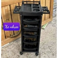 Xe đẩy làm tóc hoá chất 6 tầng 5 ngăn kéo ( shop sẽ tháo xe rời vận chuyển cho dễ ạ)