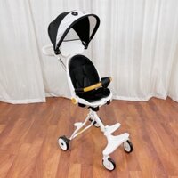 Xe đẩy M8 gấp gọn đi dạo 2 chiều ghế ngả có đệm + mái full phụ kiện