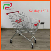 Xe đẩy siêu thị 150 lít, xe đẩy mua sắm, xe đẩy hàng