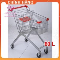 Xe đẩy siêu thị 60L, xe đẩy