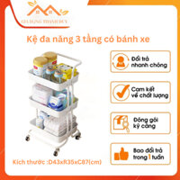 Xe Đẩy Spa 3 Tầng Đa Năng - Kệ để đồ bỉm sữa (XDT01)