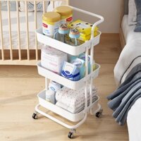 Xe Đẩy Spa 3 Tầng Đa Năng - Kệ để đồ bỉm sữa