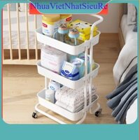Xe Đẩy Spa 3 Tầng Đa Năng - Kệ để đồ bỉm sữa (XDT01) Babee