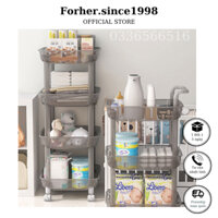 Xe đẩy spa 3 tầng khay nhựa trong suốt chắc chắn có bánh xe di chuyển 360 độ, kệ 3 tầng đựng đồ đa năng