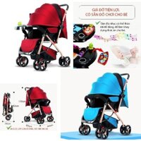 Xe đẩy trẻ em 2 chiều 3 tư thế cao cấp có nhạc và bàn ăn cho bé từ sơ sinh