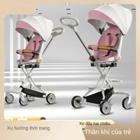 Xe đẩy trẻ em có thể gấp gọn nhẹ có thể ngồi và nằm cảnh quan cao xe đẩy em bé gấp gọn Thần khí của trẻ em