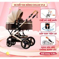 Xe đẩy trẻ em đa năng Chilux V1.6 - Có thể gấp gọn tiện dụng - Bảo hành 3 năm chính hãng