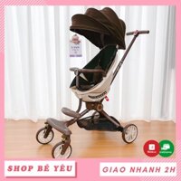 Xe đẩy V18 🌸 𝑭𝒓𝒆𝒆𝒔𝒉𝒊𝒑 🌸 Xe đẩy gấp gọn Baobaohao V18 ngồi ngả 5 chế độ kèm gối da và đệm ngồi