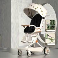 Xe đẩy V9 Xịn 2 chiều 3 tư thế, gấp gọn, kèm bàn ăn dặm có nhạc đèn cho bé