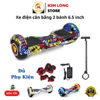 Xe Điện Cân Bằng 2 Bánh 6.5 Inch | Xe Cân Bằng Điện 2 Bánh Kết Nối Bluetooth Tích Hợp LED Chiếu Sáng