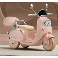 Xe điện cho bé vespa cổ 618 mới nhất 2023 - Màu hồng.
