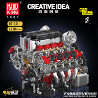 Xe điện động cơ V8 động cơ trẻ em đồ chơi lắp ghép khối tự làm đồ chơi lắp ghép hạt đồ chơi quà tặng sinh nhật