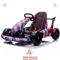 Xe Điện Drift 4 Bánh Go Kart 24V ND 2022 Siêu Mạnh Mẽ, 5-10 Tuổi