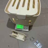 Xe điện giỏ nhựa xe màu trắng sữa dày lớn Emma giỏ xe phía trước giỏ xe điện khung thấp giỏ trước c