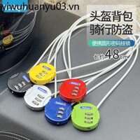 Xe Điện Mũ Bảo Hiểm Khóa Mini Chống Trộm Ổ Khóa Xe Đạp Mũ Bảo Hiểm Kết Hợp Khóa Xe Máy Dây Khóa Phụ Kiện Da