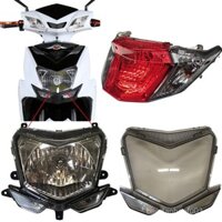 Xe điện Shang Ling Đèn pha vỏ đèn trong suốt xe máy xi nhan trước sau đèn hậu Phụ kiện vỏ đèn phanh