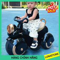 Xe Điện trẻ em 3 bánh có đèn và nhạc 2 động cơ dành cho bé từ 1 tuổi đến 8 chính hãng T118