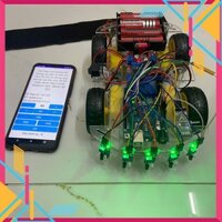 Xe điều khiển 2 chế độ bluetooth + dò line bằng điện thoại