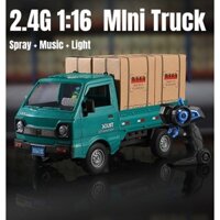 Xe điều khiển điều khiển từ xa xe tải 1:16 Micro-Card Truck Truck Cargo With Spray Light Drift Truck