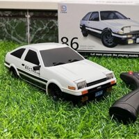 Xe Điều Khiển Từ Xa AE86 Drift Car 1/18 mô hình xe hơi drift Nhật Bản huyền thoại AE 86 Trueno có đèn led, sóng 2.4G