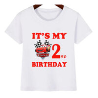 Xe Disney Pixar Lightning McQueen In Quần Áo Trẻ Em Đó Là Của Tôi 1 2 3 4 5 6 7 8 9 Tuổi Sinh Nhật Bé Trai Bé Gái Áo Thu