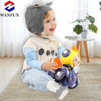 Xe đồ chơi âm nhạc điện RADIANTEDGE, Búp bê thay đổi khuôn mặt bằng nhựa và âm thanh ánh sáng, Đồ thủ công Học tập sớm Đầu ngón tay Tương tác Thay đổi mặt ong Phim hoạt hình Xe trang trí gia đình