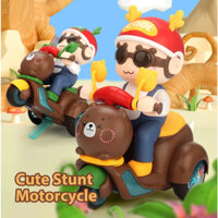 Xe Đồ Chơi- Cậu Bé Đi Xe Gấu Phát Sáng, Phát Nhạc, Xoay 360 độ, Tự Đưa Lên Cao (TOKYO.KIDS)