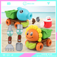 Xe đồ chơi cho bé trai bé gái, xe đồ chơi xúc cát plants and zombies nhiều màu sắc đẹp mắt cho bé NICE KID STORE