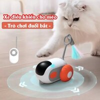 Xe đồ chơi cho mèo Cảm biến tự động, Đèn LED, Đuổi bắt vui nhộn giám stress