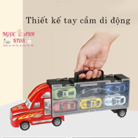 Xe đồ chơi CONTAINER vận chuyển xe ô tô 6 chiếc