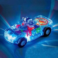 Xe Đồ Chơi Ô Tô Cảnh Sát Trong Suốt Sáng Đèn Police Car