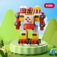 Xe đồ chơi siêu trẻ em Bé lắp ráp Robot biến hình khủng long Burger Train